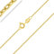 PLANETYS - Catenina Argento Sterling 925 Placcato Oro 18K Modello Forzatina Diamantate Larghezza: 1 mm Lunghezza: 45 cm