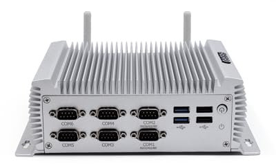 BASOARO Mini Industrial PC, Fanless Mini PC i5 4200U, 4GB RAM 256GB SSD, Dual Gigabit Ethernet, HD VGA Dual Dispaly, 6 RS232 COM, 8 USB, Dual Band WiFi, BT 4.0, Win 10 Mini PC