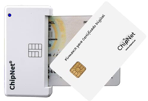 Lector de DNI electrónico 3.0 y 4.0 + Tarjeta Criptográfica CERTIFICADO DIGITAL * para WINDOWS 10 y 11 * ChipNet FIRMAKIT * Empresa Española con Soporte Posventa *
