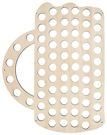 SAFE 36989 Collecteur Capsules Bière – Décoration Murale Choppe – pour 70 Capsules – Idée Cadeau Homme & Collectionneur – Support Capsules Kronkorken 39,5 x 49,5 cm