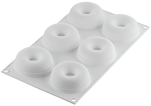 Silikomart Professional Donuts Gourmand 80 Stampo in Silicone 6 Ciambelle Ø 72 mm