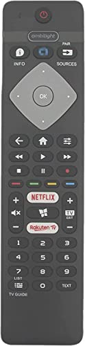 ALLIMITY Reemplazo de Mandos a Distancia por Philips 4K UHD TV 43PUS8105/12 50PUS8105/12 58PUS7855/12 65PUS7855/12 70PUS7855/12 75PUS7855/12 55PUS7805/12 58PUS7805/12 55OLED754/12 65OLED754/12