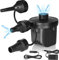 Ainiv Elektrische Luftpumpe, 60W, Air Pump für Aufblasbares Spielzeug, Pool Float, Luftbett, inkl. 3 Düsen & Netzteil
