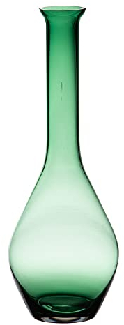 LOLAhome Florero Tintado de Cristal Verde de Ø 12x33 cm