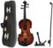 Violine Modell Miniatur mit Koffer, Bogen und Ständer, 20cm Handgefertigt Holz Violine Display Ornament, Musikinstrument Zubehör für Puppenhaus Fotorequisiten Hausdekoration