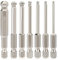 Hakkin 7PCS Ball End Hex Screwdriver Bits Set S2 Steel Magnetic Allen Key Set 65mm Length 1/4 Hex Shank Allen Wrench Screwdriver Bits for Furniture Assembly - Metric H2-H8