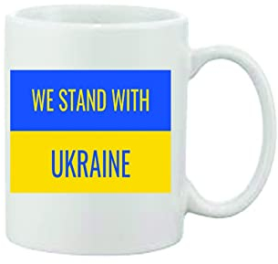 Tasse mit Aufdruck We Stand with Ukraine