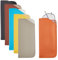nbeads 12 Stück Tragbares Leder Brillenetui, 6 Farben PU Leder Softshell Sonnenbrille Beutel Lesebrillen Tasche Kunstleder Slip In Brillentasche Tagesbrille Etui Brillenbeutel Hülle Schutz Brille