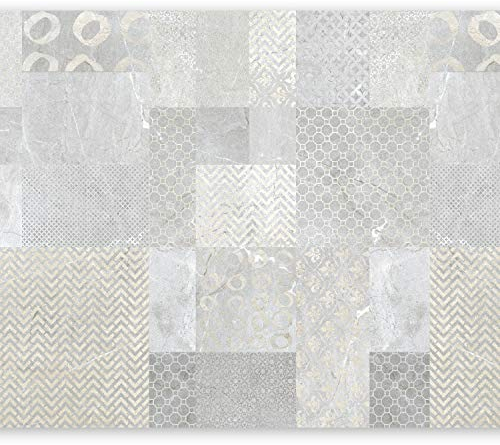 murando - Fototapete Premium-Vlies Ornament 400x280 cm - Foto Tapete Schlafzimmer Wohnzimmer Moderne Vliestapete XXL Wandtapete Motivtapeten Bildtapete 3d Effekt Wand Dekoration Flur grau f-B-0158-a-a