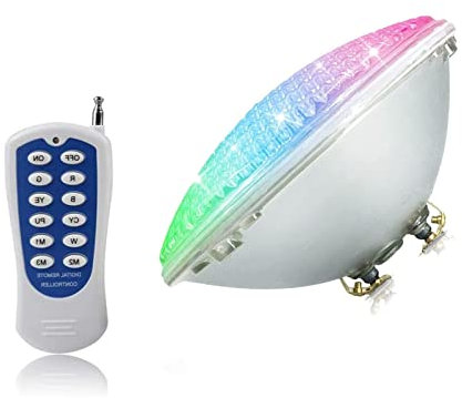 Projecteur de Piscine étanche IP68 – Lumières sous Marines, lumière de Piscine sous-Marine à Changement de Couleur AC12V RVB, Ampoule de Rechange PAR56 LED pour Piscine (Color : RGB+Remote Control,