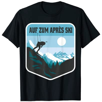 Auf zum Après Ski retro sunset Lustiges Ski Snowboard T-Shirt