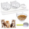 Gamelle Chat Surélevée,Gamelle pour Chat,3 Bol pour Chat Anti Vomissement,Gamelles Chat avec Support Incliné Gamelles pour Chat Bol Chat