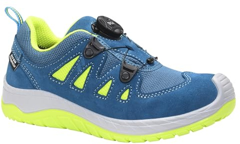 ELTEN Maddox Kids BOA Petrol-Lime Low | Outdoorschuhe für Waldkindergarten, Wandern und Spielen - wasserdicht, leicht, atmungsaktiv