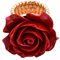 IMINI Anello da donna con fiore rosso rosa per donne e ragazze grande floreale elastico regolabile anello di fidanzamento anello di promessa di nozze elegante gioielli regali, Metallo, Nuovo