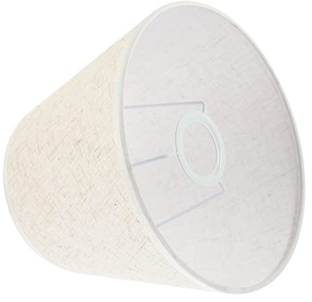 DOITOOL Pantalla De Tela Decorativa E27 Para Lámpara De Mesa Cubiertas De Tela Suaves Diseño Simple Para Dormitorio y Oficina 22 Cm De Diámetro