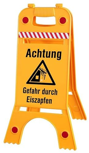 Warnaufsteller Dachaufsteller - Achtung! Gefahr durch Eiszapfen - Gr. ca. 28 x 64 cm – 308522/1 - beidseitige Beschriftung