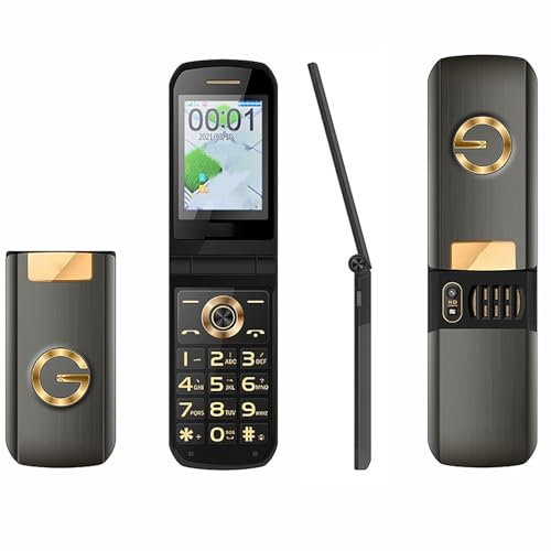 QIeAny Flip Phone for Seniors, A Backup Phone for Young And Old, 2.6 Inches Big Screen, Big Font/Loudspeakers/Dual Card Dual Standby, with MP3 Music Playback+One Key Fast Dial,Black