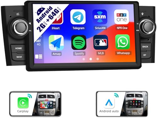 2G+64G CAMECHO Android 13 Autoradio mit Navi für FIAT Punto 2005-2009 FIAT Linea 2007-2011,Carplay Wireless Android Auto,7 Zoll Auto Radio Touch Display mit Bluetooth RDS WiFi SWC