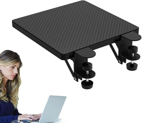 Clamp on Desk Extender - Desk Attachment Table Mount Shelf, Clamp on Shelf Ergonomic Table Extender | Folding Arm Rest Desktop Free Extension Board, Elbow Arm Support, Desk Accessories for Desk