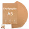 50 Blatt Papier Braun Kraftpapier A5-300g A5 Papier, Dickes Papier A5 zum Drucken, Menükarten Kraftkarton zum Bemalen, Bedrucken, Basteln & Vintage Style Hochzeitsgeschenke