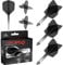 Mission Darts Force 90 | Integriertes präzisionsgeformtes Dart-Flight und Schaftsystem, 3 Stück, professionelle, langlebige kombinierte Dart-Flights und Schäfte, Standard Nr. 6 (schwarzer Farbverlauf,
