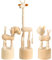 CHENKEE 3 Stück Kindergeburtstag Basteln, Basteln Kindergeburtstag, Holzfiguren für Kinder, Bastelset Kindergeburtstag, Holztiere Zum Bemalen, Möbel Ornamente (Tiger, Welpen, Giraffen.)
