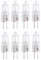 Rheross 12V 20W 2 Broches G4 Culot Halogène Ampoule 8 Pièces Blanc Chaud