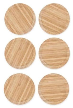 NISHZHU 6 Stück Weinglasabdeckungen, Holzdeckel für Trinkgläser, Um Insekten Fernzuhalten, Holzdeckel für Wassergläser Halten Schmutz und Fern