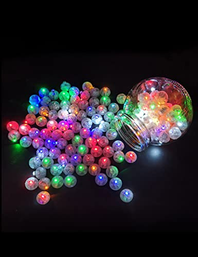 ANBET 100 Stück LED Ballons Lichter Runde Mini Bunte Ballonlichter für Party Halloween Weihnachten Karneval Bar Klub Geburtstag Hochzeit Deko Lichter (color)