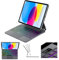 FOGARI Magnetische Keyboard Hülle - für iPad 10 Generation 2022,QWERTZ Deutschland Hintergrundbeleuchtete Tastatur, Multi-Touch-Trackpad, 2024 Version Aktualisieren,Schwarz