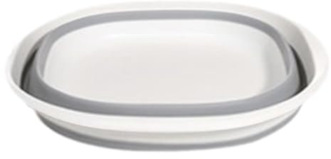 Cubos de Lavado Plegables para Camping - Fregadero portátil Plegable para Platos - Cubo de Hielo portátil de la Tina del Plato del Lavabo con el Agujero Hangable para el Viaje