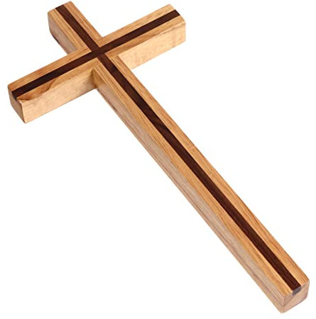 Cabilock 1pc Holz Kruzifix Kreuz Kunst Decor Massivholz Kreuz für Home Office Kirche