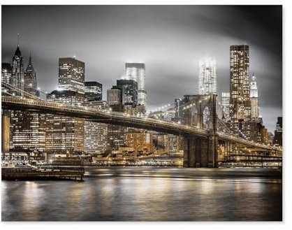 GSBRSNTS Diamond Painting，New York Skyline，Diamant Malerei Kunst Stickerei Kreuzstich Bilder Geschenk Wanddekoration(30 x 40 cm/11.81 x 15.74 Zoll)-C90