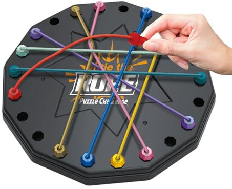 kinrguiyuez Knots Rope Untangling Game,Twisted Rope Knots Untangle Interactive Board Game - Lacing Threading Sort Toy, Brain Boosting Activities for Spatial Cognition Training