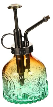Bouteille Pulvérisateur D'eau en Verre 200ml Vert pour Plantes | Brumisation Délicate, Usage Maison et Nettoyage, Rangement de Liquides, Format Compact Pratique