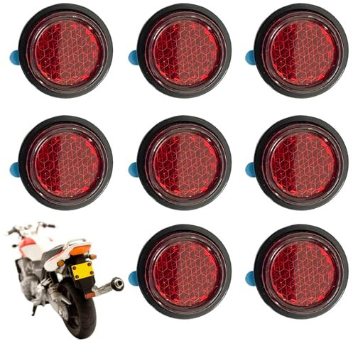 8 Pcs Reflective Number Plate Film, Motorcycles Number Plate Reflectors, Motorcycle Rear Reflector, for Motorcycle Electric Vehicle Bicycle Fenders