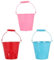 Mikinona 3Pcs Stainless Steel Multi-Purpose Ice Bucket Thickened Capacity Bucket for Home Bar Party and Ktv Pink Blue
