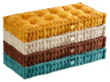 LUXUCURE Coussin de Banc ou Grand Coussin de Sol sur Mesure – Matelassé et Capitonné à la Main pour Intérieur Banquette, Banc à Chaussures d’entrée, Fenêtres en Baie et Salon