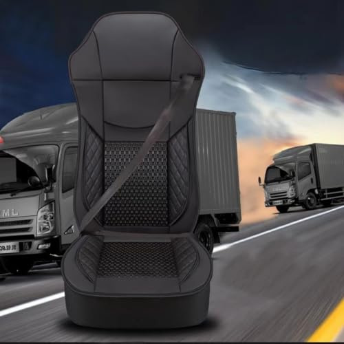 LKW Sitzbezüge für Iveco Daily Eurocargo Trakker S-WAY X-WAY,Schwarz/Rot/Braun/Blau sitzschoner Sitzauflage Vordersitze Atmungsaktives Mesh Leder Fahrer Beifahrer Sommer Winter LKW Zubehör Innenraum