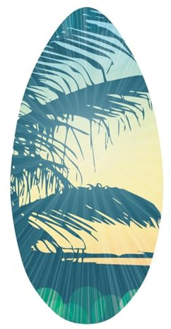 Baoblaze Skimboard 41 Zoll Hochglanzbeschichtung Wassersport Leichte Vorräte -Skimboard Kleines Surfbrett für Teenager Anfänger, F