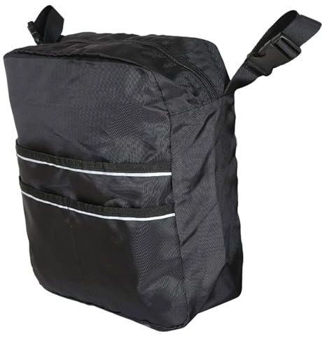 Aufbewahrungstasche Für Rollstuhl - Rollstuhltasche Hinten Aus Oxford | Stoff 420D Mit 2 Reflektierenden Streifen - Multifunktions Aufbewahrungstasche Für Rollstühle Und Gehhilfen