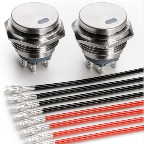 Gebildet Edelstahl 12-24V/15A Wasserdichter Runder Wippschalter 22mm Grüne LED Beleuchtet EIN/AUS 4-Poliger Beleuchteter Kippschalter