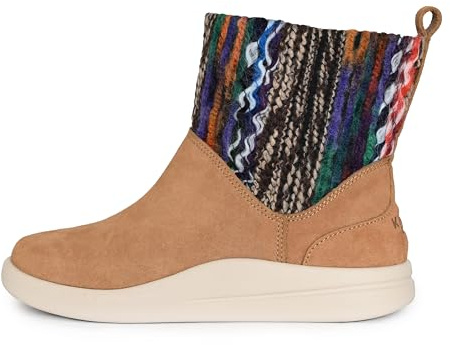 Kickback Scandi Slouch Tan Botines Mujer – Ante Acogedor con Forro Lana – Suela Antideslizante Ligera – Plantilla Ortopédica para Confort Diario – Talla EU 39