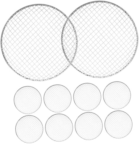 ORFOFE 10 pezzi Rete Griglia Usa e Getta per Barbecue Outdoor Resistente e Leggera per Picnic Campeggio e Fuochi da Campo Adatta per Carne Verdure e Pesce 10pcs