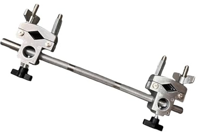 Abrazadera de tambor doble de posicionamiento flexible, construcción de metal, adecuada para músicos profesionales, artistas, abrazadera giratoria