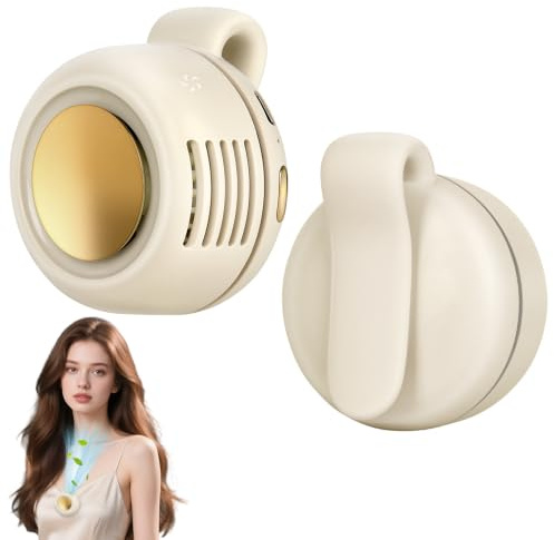 Mineup Mini Ventilatore Elettrico Portatile Silenzioso Senza Pale, 3 Velocità Mini Senza Pale Con Clip, Ventilatore Portatile Silenzioso, Ventilator Personale Rinfrescante Per Ufficio Viaggi Campeggio
