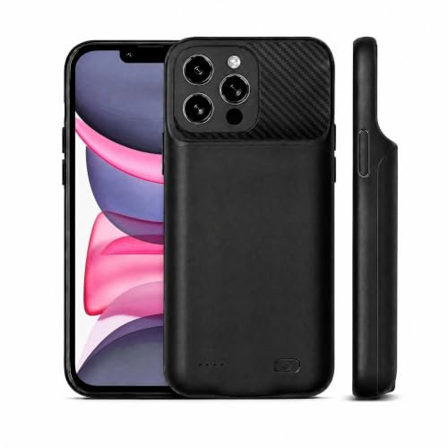 FLSTOR 7000mAh Battery Charging Case for iPhone 11 6.1 inch, Black | High Capacicty, Rechargeable Charging Case, with Screen Protector, Full Protection and Portable