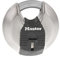 Master Lock M40XKAD Magnum Heav Duty Diskus-Vorhängeschloss mit Schlüssel, Edelstahl, silberfarben
