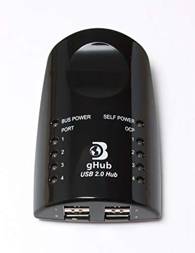 Dr. Bott gHub 2.0 Schwarz, 4-Port USB2 Hub, 230 V Euro
