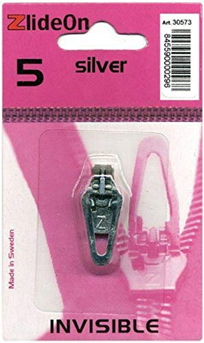 Zlide auf Zipper Pull Ersatz unsichtbar 5, Silber